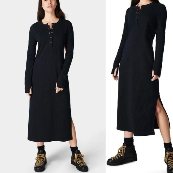 Sweaty Betty Henley Midi Dress - Size 10 - NWT - Picture 1 of 9